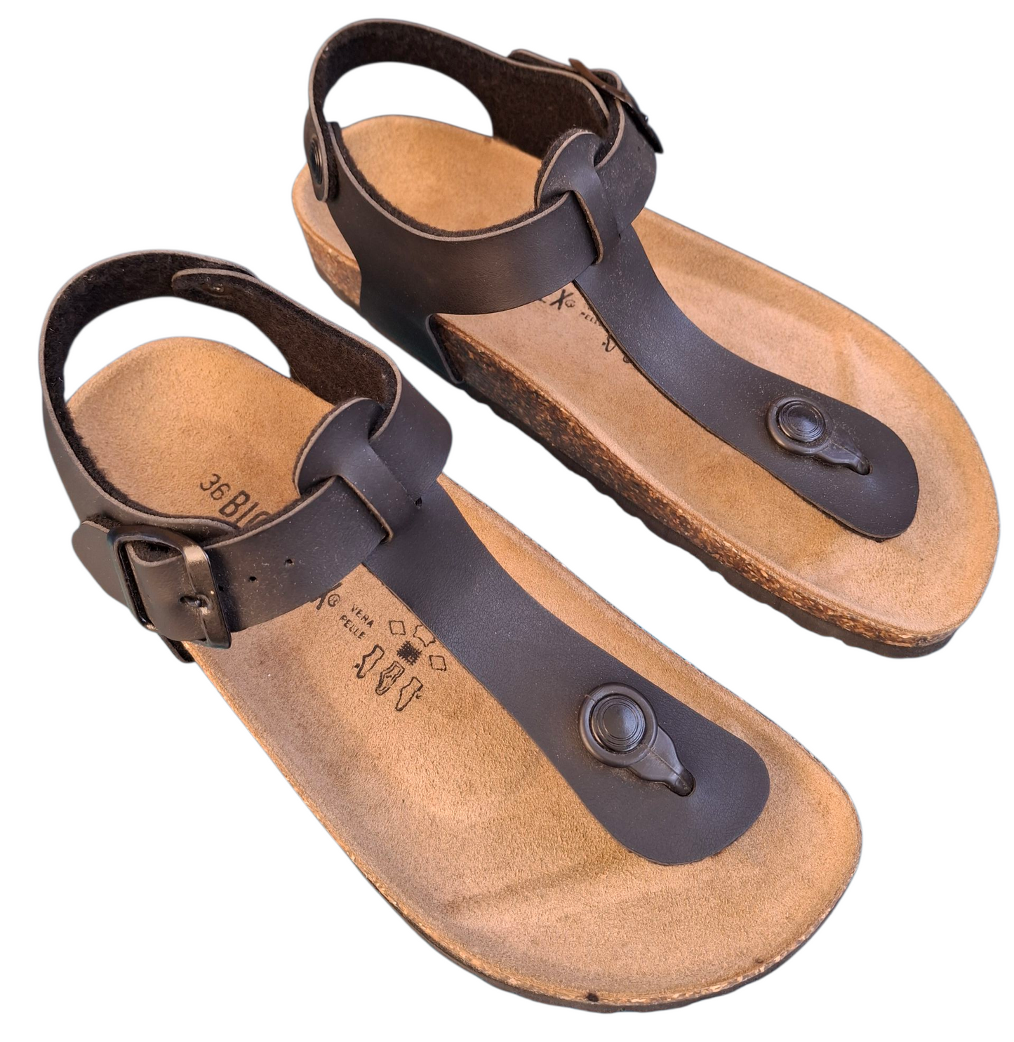 Sandali Unisex BIOMODEX 1831 Sughero Infradito Regolabili Tipo BIRKENSTOCK Kairo