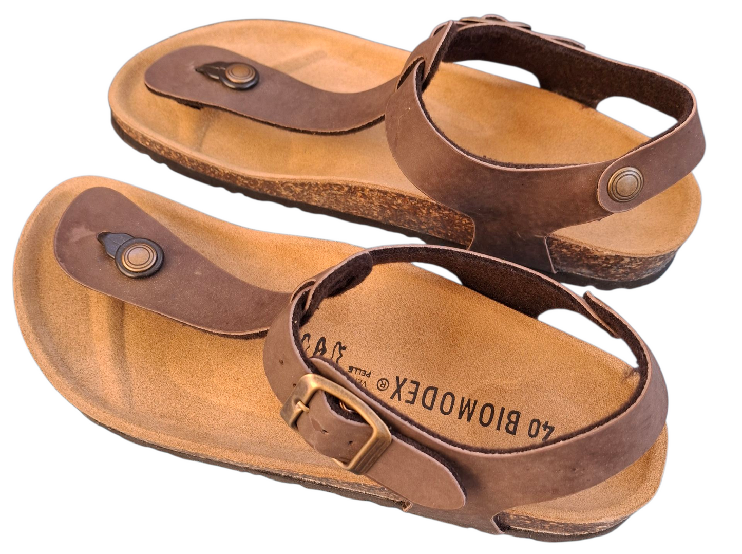Sandali Unisex BIOMODEX 1831 Sughero Infradito Regolabili Tipo BIRKENSTOCK Kairo