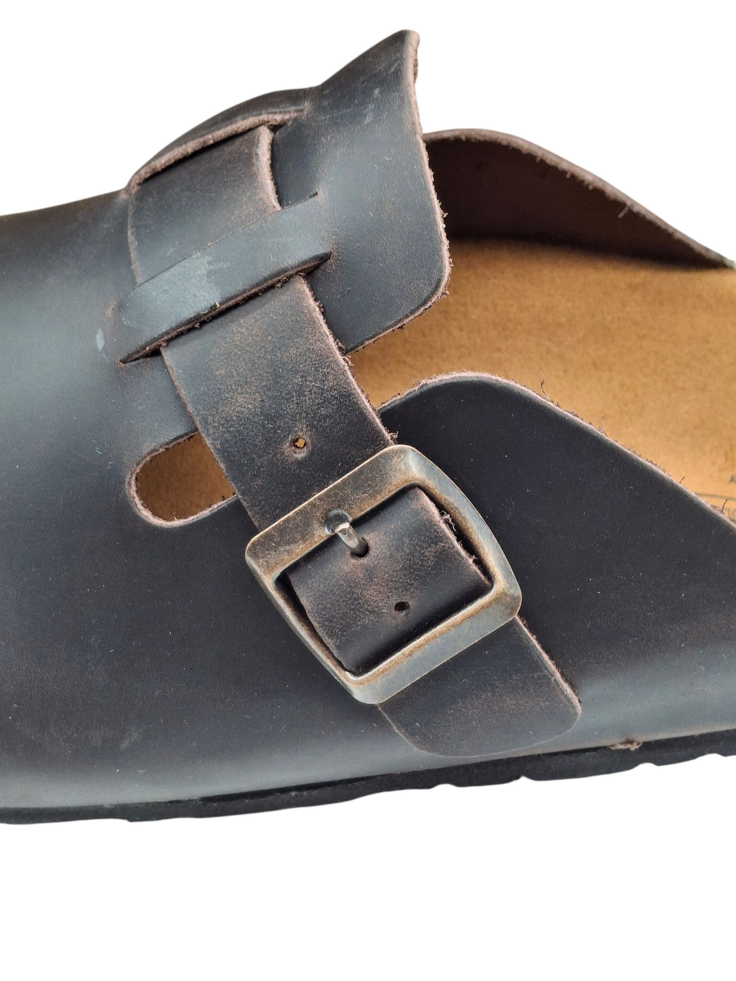 Sabot unisex pelle e sughero Modello Birkenstock Boston Made in Italia Comfort