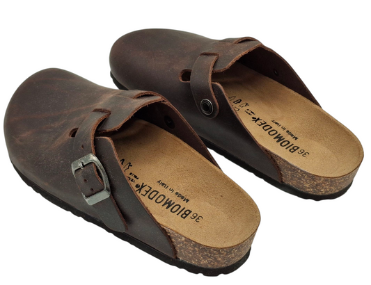Sabot Uomo Ciabatte sandali ecopelle Sughero BIOMODEX Modello Boston Birkenstock