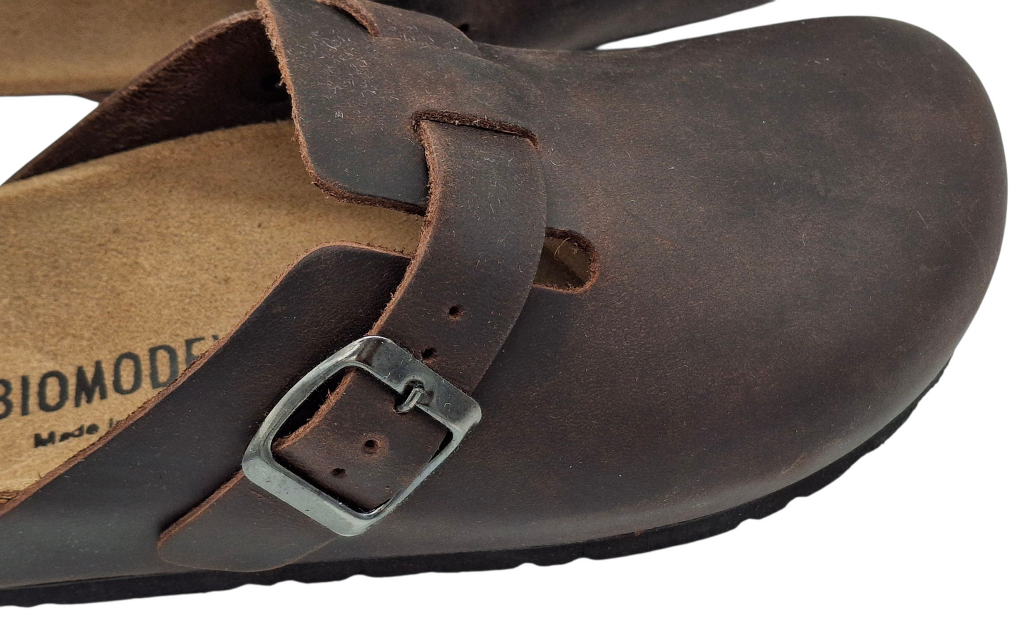 Sabot Uomo Ciabatte sandali ecopelle Sughero BIOMODEX Modello Boston Birkenstock