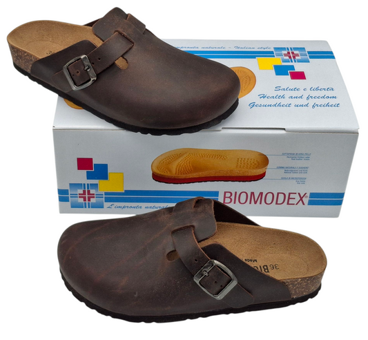 Sabot Uomo Ciabatte Pelle Sughero BIOMODEX Modello Boston Birkenstock