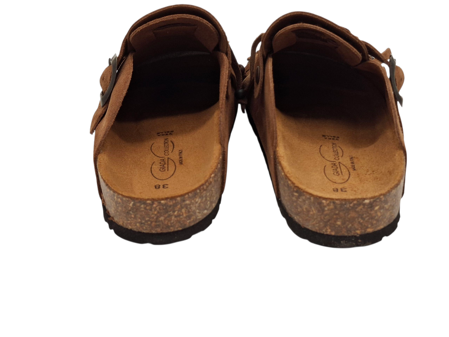 Sabot simil birkenstock Ciabatte con Frange in Camoscio Donna Stile Boho Chic