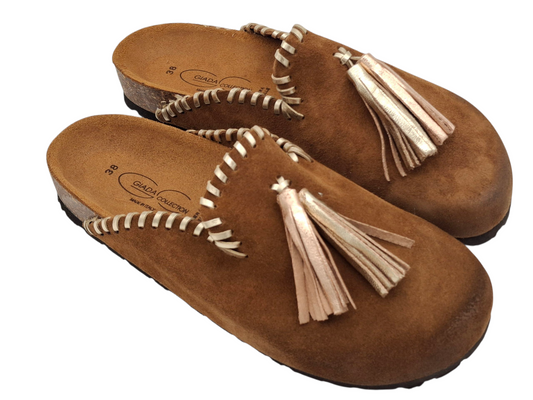 Sabot Donna Simil Birkenstock GIADA COLLECTION Vera Pelle Scamosciata Made in Italy