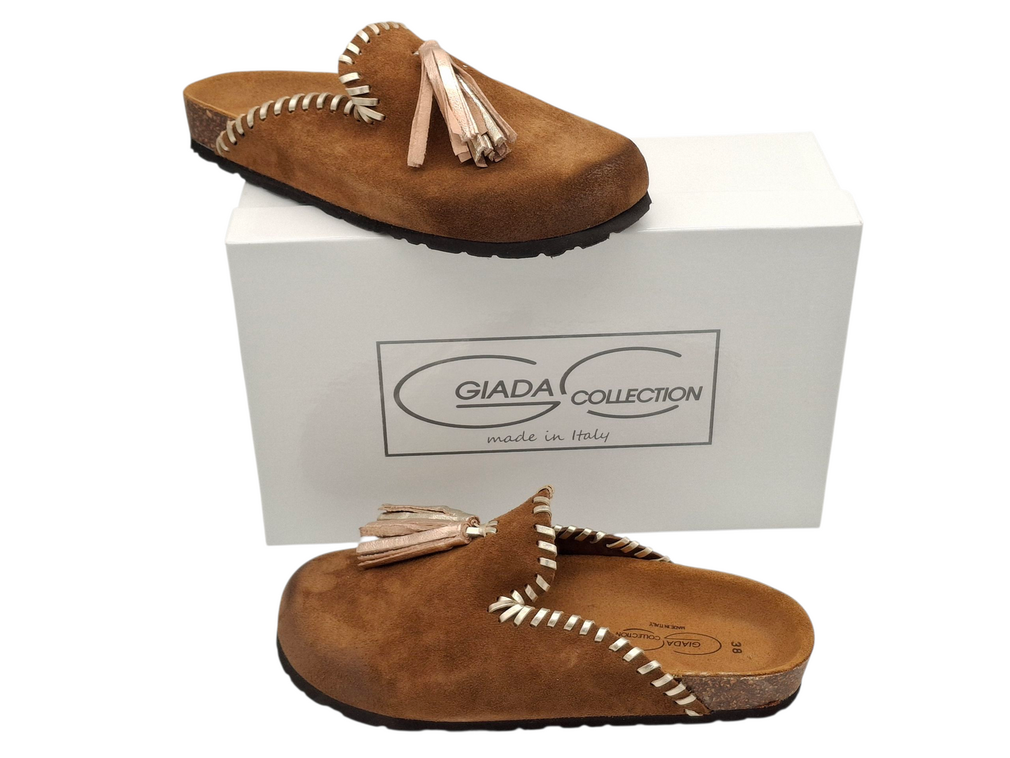 Sabot Donna Simil Birkenstock GIADA COLLECTION Vera Pelle Scamosciata Made in Italy